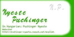 nyeste puchinger business card